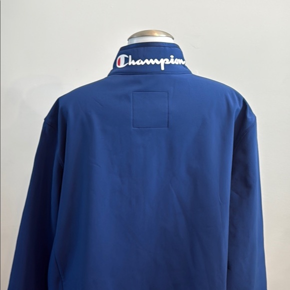 Champion XL Blue Water Resistant Windbreaker Full-Zip Stand-Up Collar - Picture 9 of 12